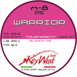 Key West Warrior Tournament Super PE #0.8 0.14mm 150mt X-8 Pink